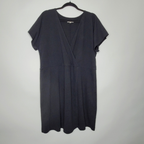 Madewell Cross Front Mini Dress Size 1X Short Sleeve Faux Wrap Office Academia - Picture 12 of 12